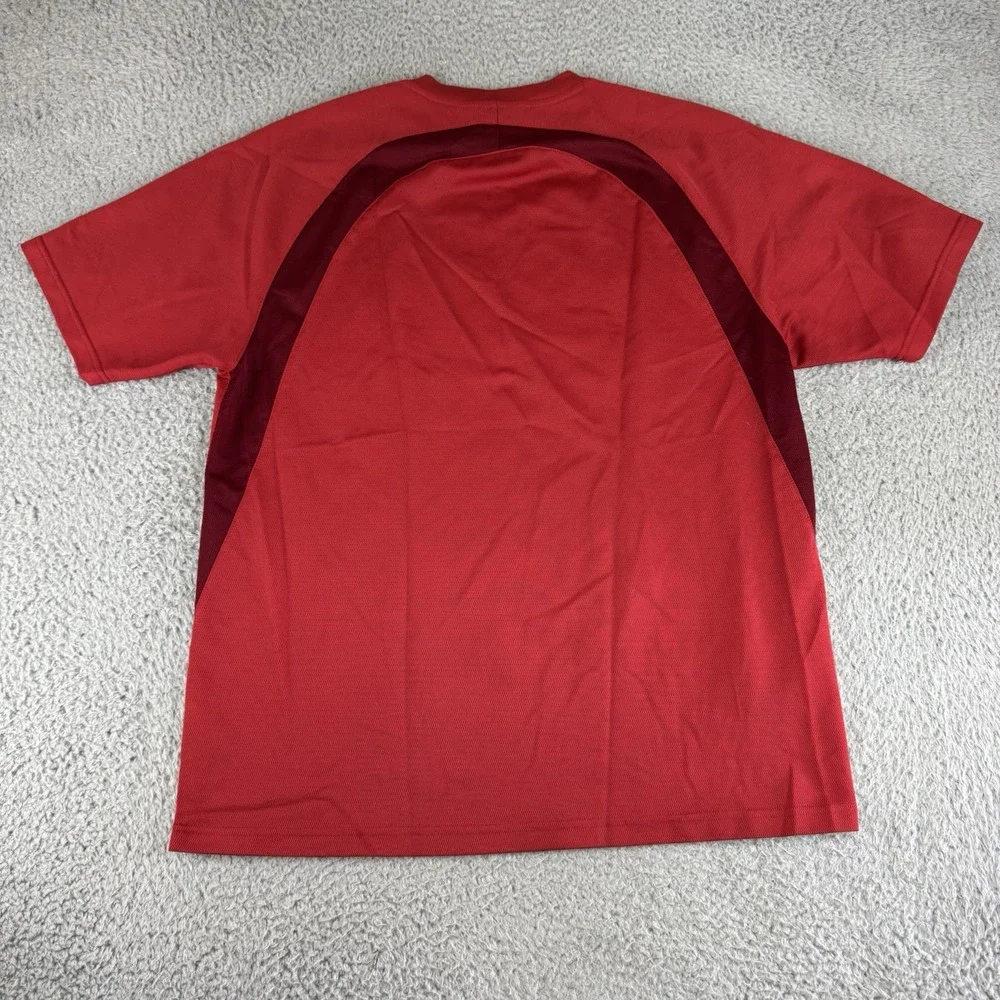 Vintage Nike Men's T Shirt Medium Waffle Embroidery‎ Red Tag Y2K